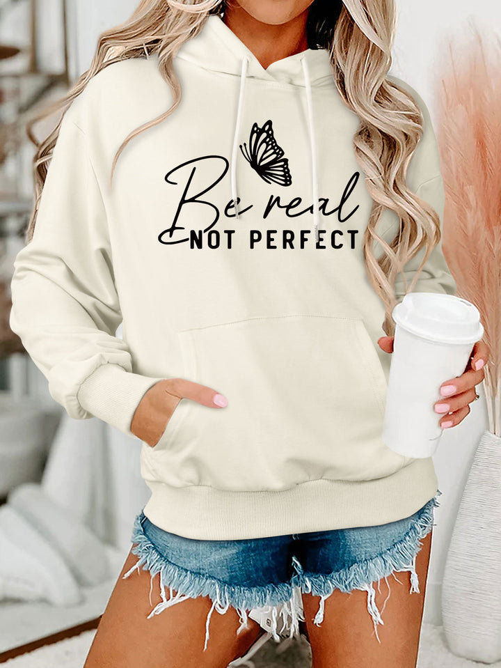 Dame hoodie med kreativt motiv og komfortabel pasform Stilla