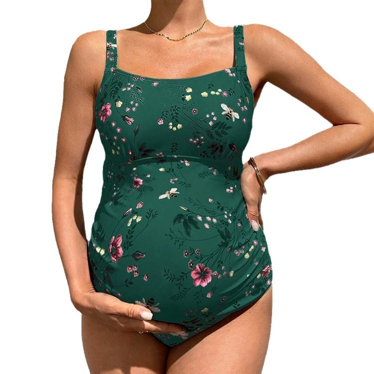 Damer kropsformet en-delt badedragt med florale accenter Stilla