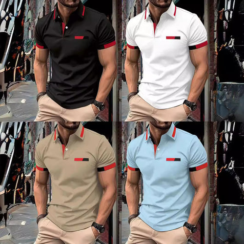 Herrer Poloshirt med stilige accenter Stilla