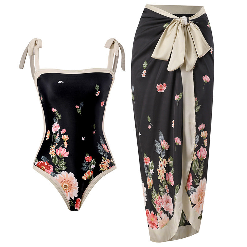 Dame badedragt med blomsterdesign og justerbare stropper Stilla