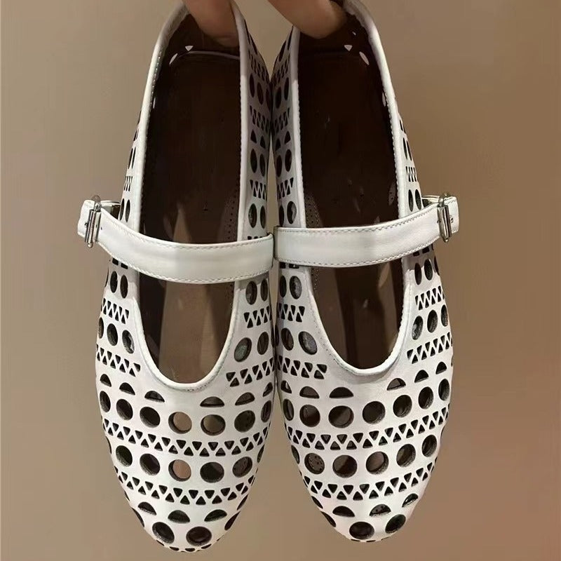 Dame Stilige Mary Jane Ballerinas Stilla
