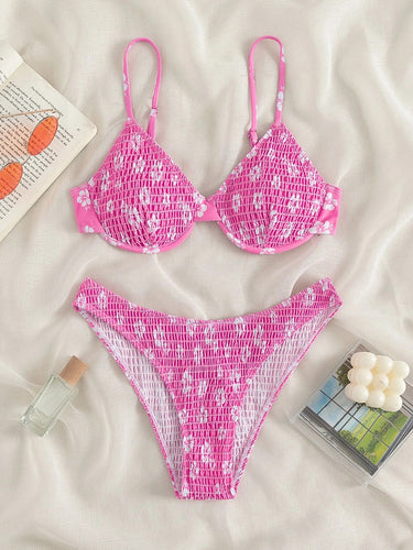 Dame Højskåret Bikini med polstret top og justerbare stropper Stilla