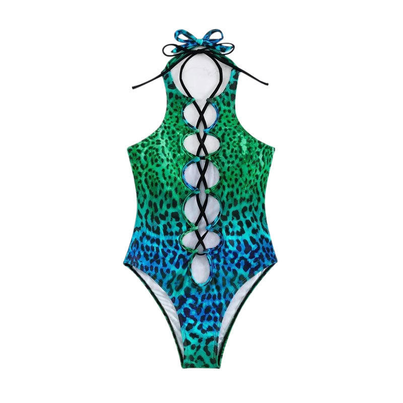 Dame one-piece badedragt med unikt snørredesign og fashionable cut-outs Stilla