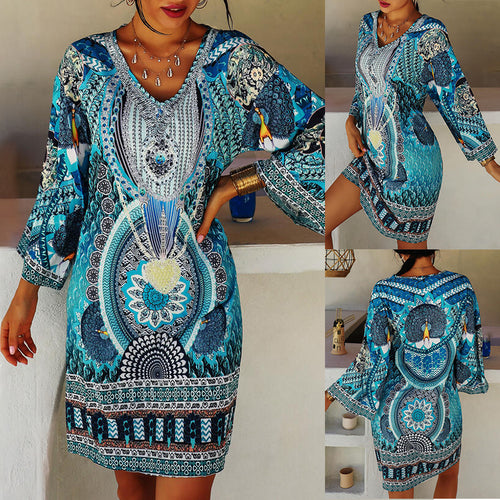 Dame Bohemian mønsteret Cover-Up Kjole Stilla