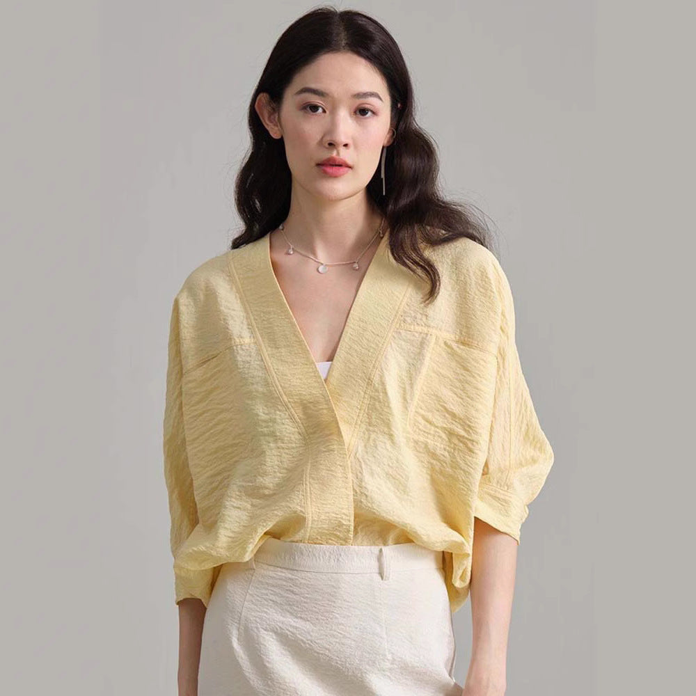Kvinders afslappede og elegante åben-cut bluse Stilla