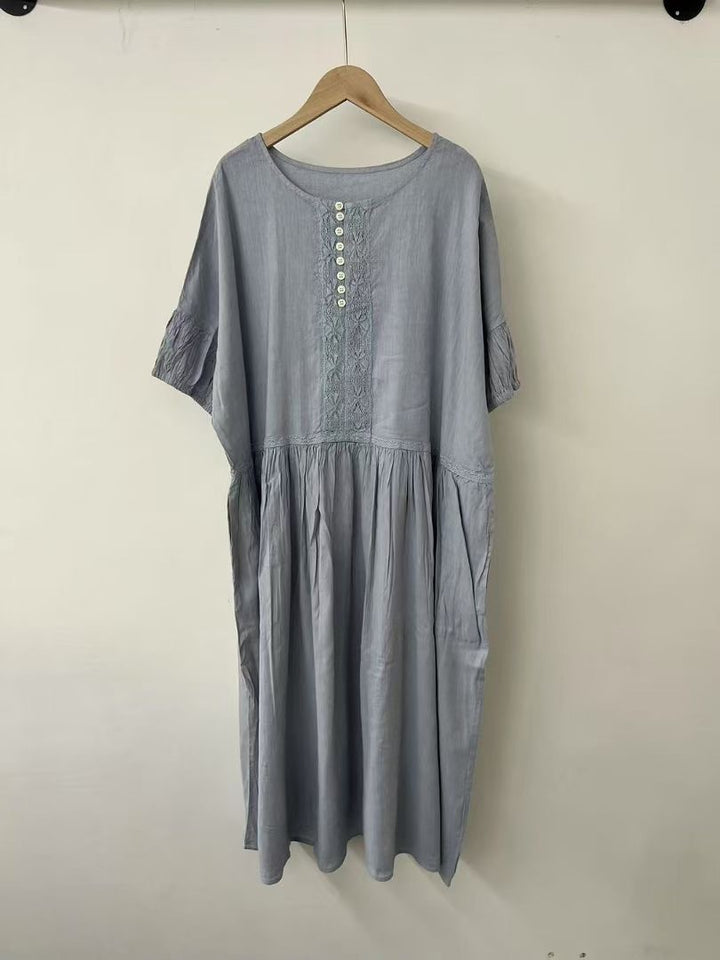 Dame Casual Shirt-Kjole i bomuld Stilla