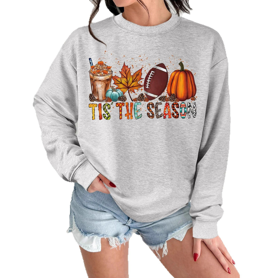 Women's sweatshirt with autumn motif and relaxed fit Stilla