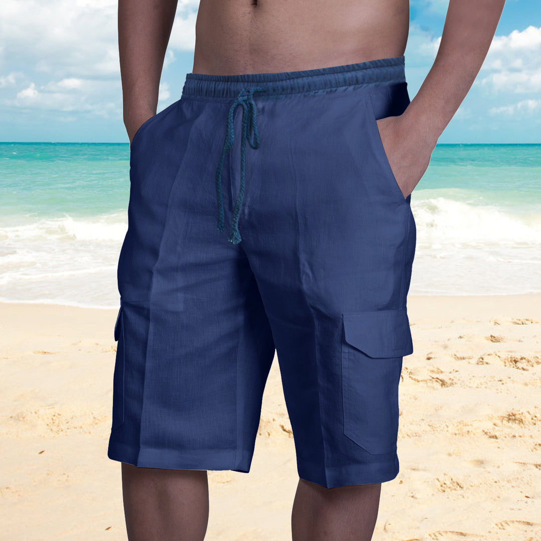Herren Cargo-Shorts i let linnestof Stilla