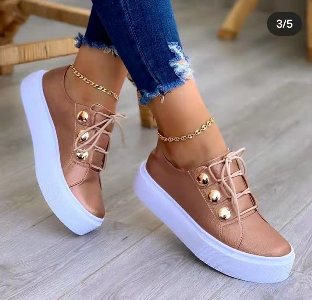 Dame fashion sneakers med højt plateau Stilla