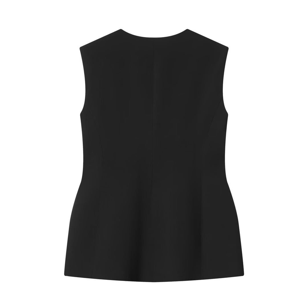 Dame elegant ærmeløs bluse Skovae