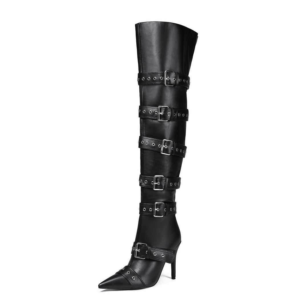 Femme Statement Over-the-Knee Spænde Støvler  Stilla
