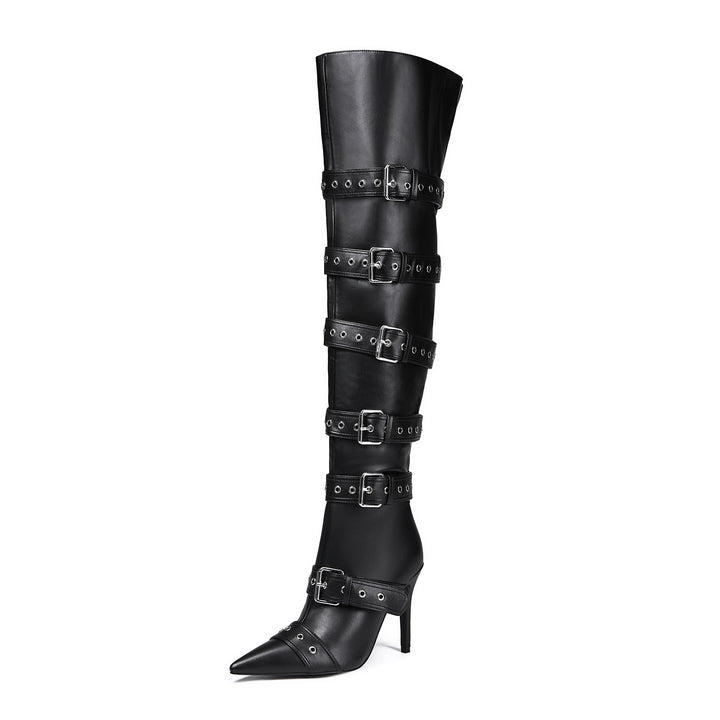 Femme Statement Over-the-Knee Spænde Støvler  Stilla