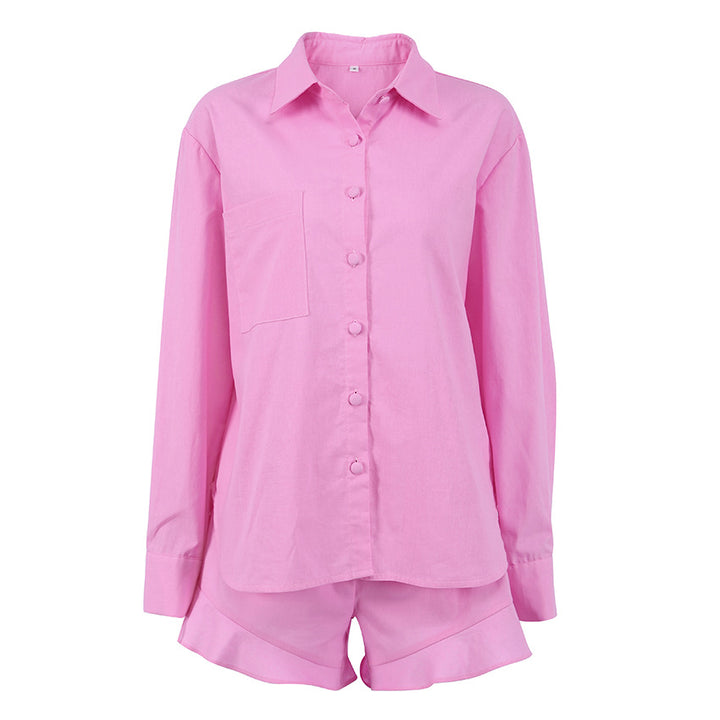 Dame Pyjamasæt med elegant kortærmet top og behagelige shorts Stilla