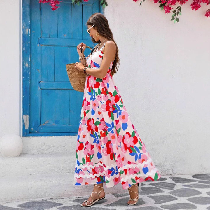 Dame Blomster Maxi Kjole Stilla