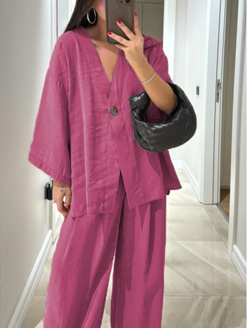 Dame Let og luftig Loungewear kombination med vid pasform Stilla