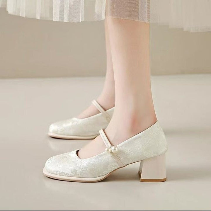 Dame elegante Mary Jane Pumps med moderne remdesign og stabil sål Stilla