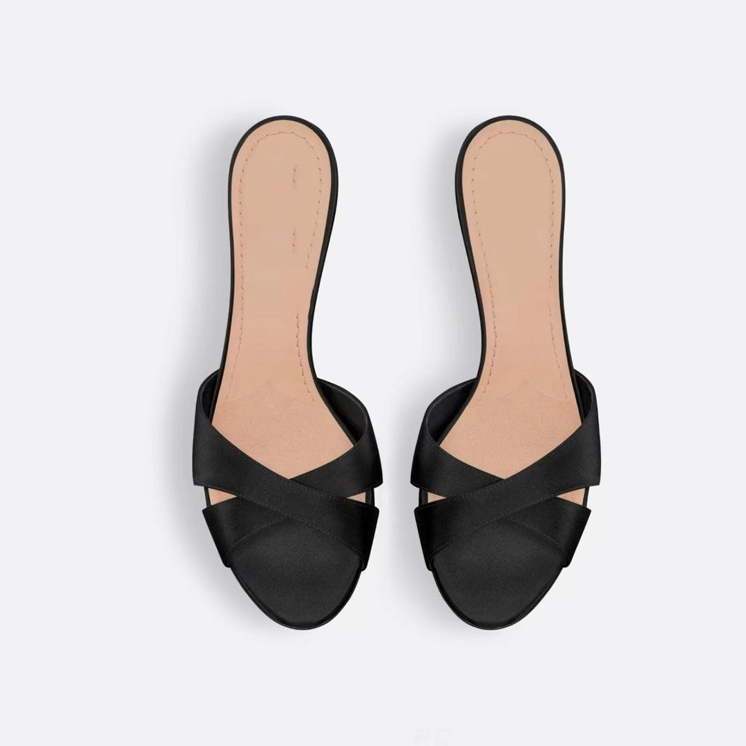 Femme Strappy perle-dekoreret hæl-mules Stilla