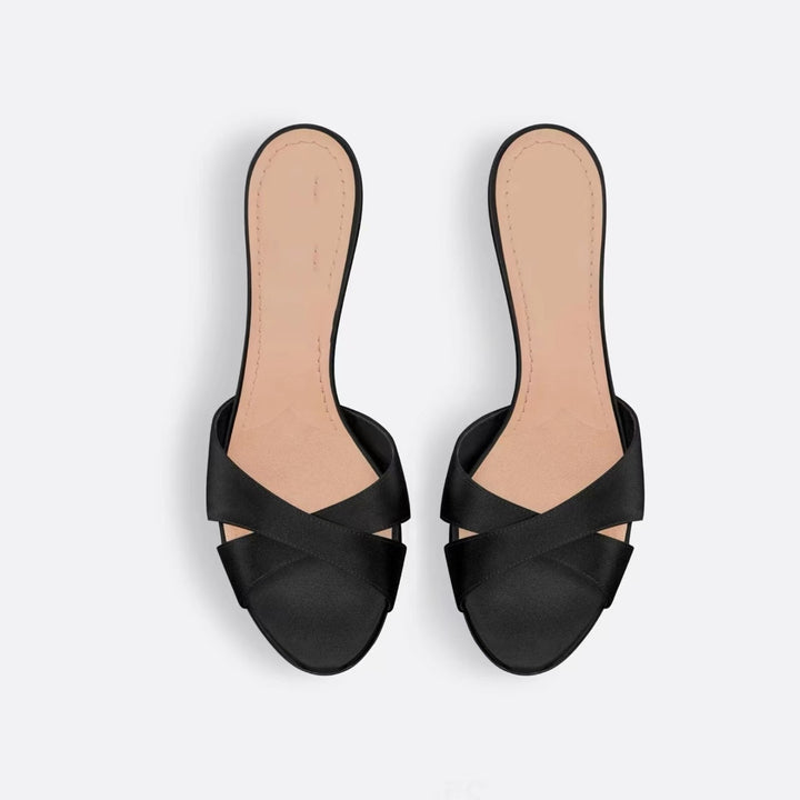 Femme Strappy perle-dekoreret hæl-mules Stilla