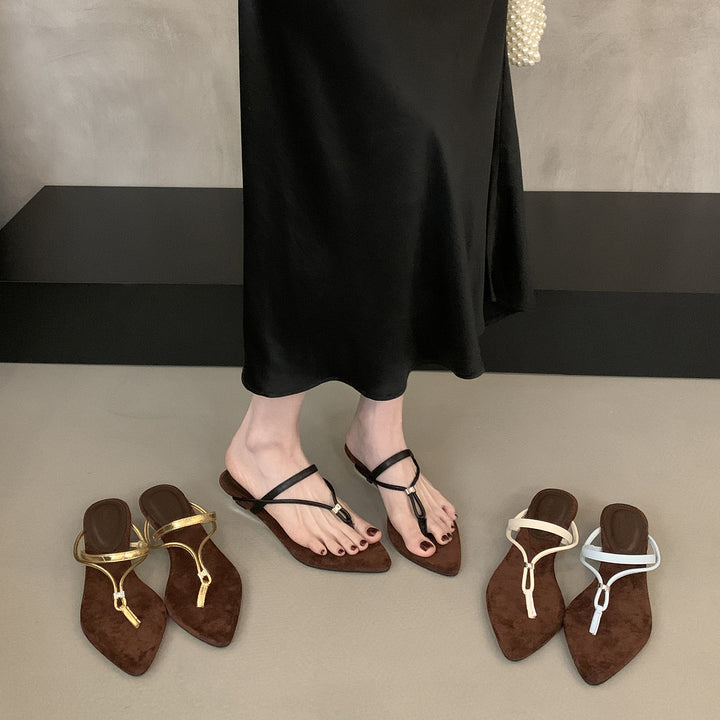 Dame Spidsesko Slingback Mules med justerbar ankelrem Stilla