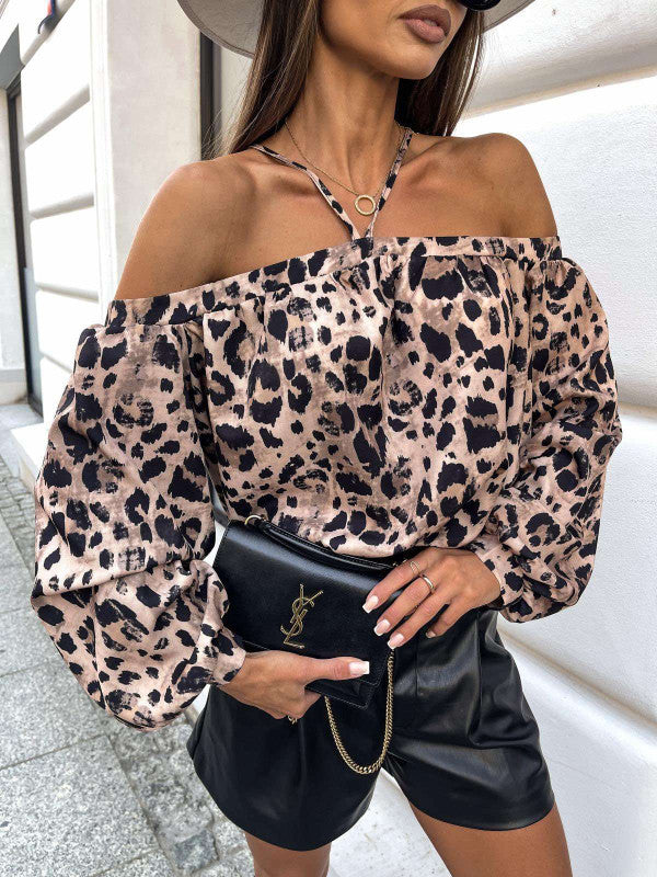 Dame Off-Shoulder Bluse med rynker og vide ærmer Stilla