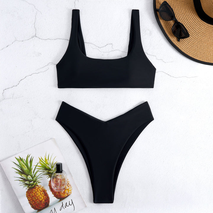 Femme Stilfuldt Geometrisk Print Bikini Sæt Stilla