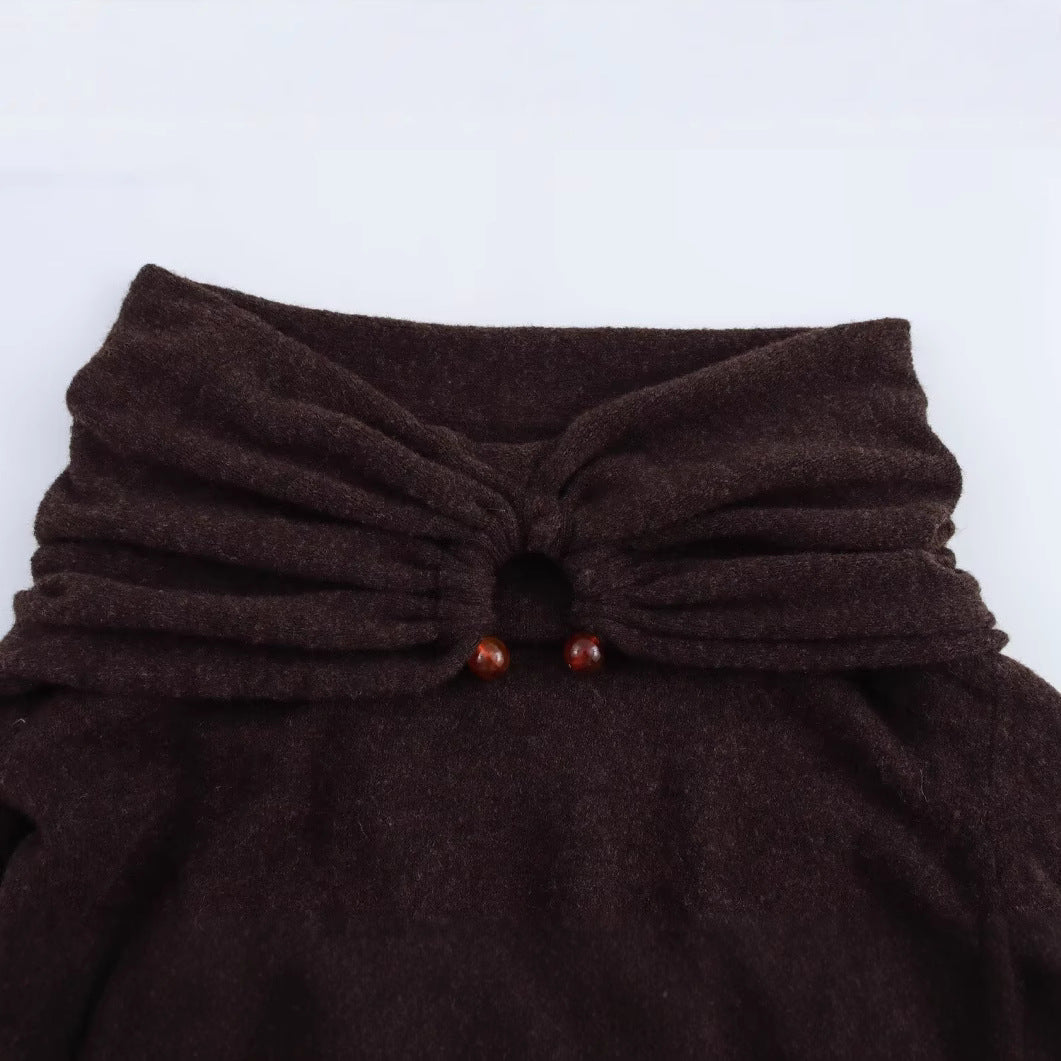 Stilla | Unik En-Skulder Strik Bluse
