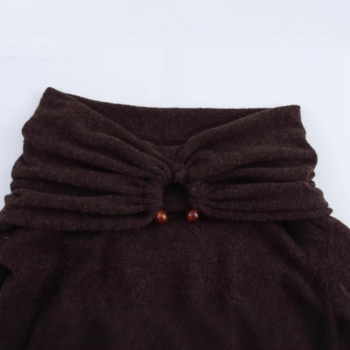 Stilla | Unik En-Skulder Strik Bluse