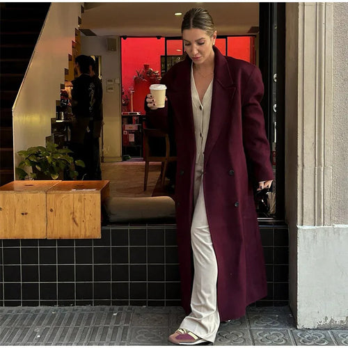 Kvinders fashionable oversized frakke Stilla