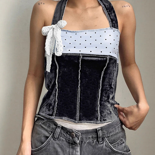 Kvinde trendy Bustier-top med spidse accenter og legende design Skovae