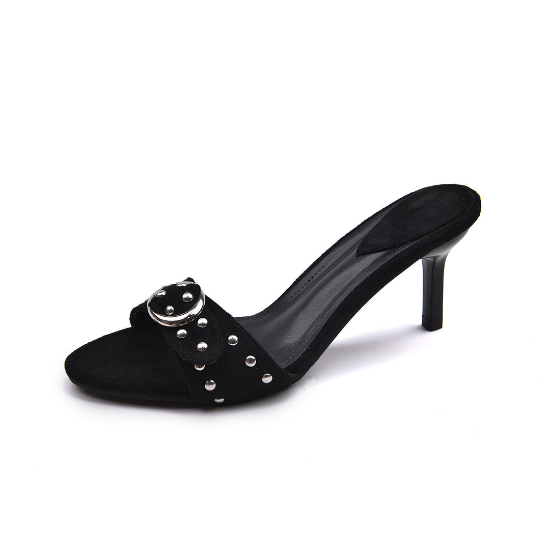 Dame Elegante Nitter Åbne Tæer Mules Stilla