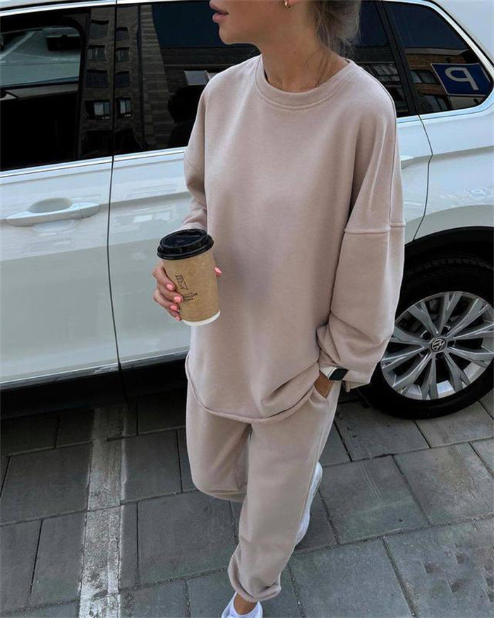 Dame hyggeligt Sweatshirt- og Joggingbuksesæt Stilla