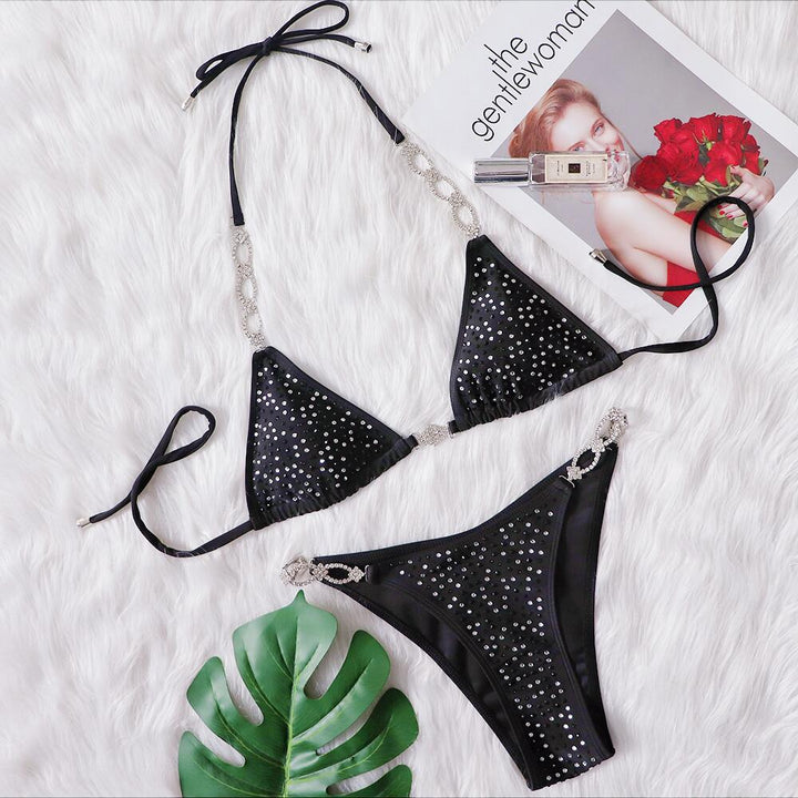 Dame-bikini-sæt med strass-accenter Stilla