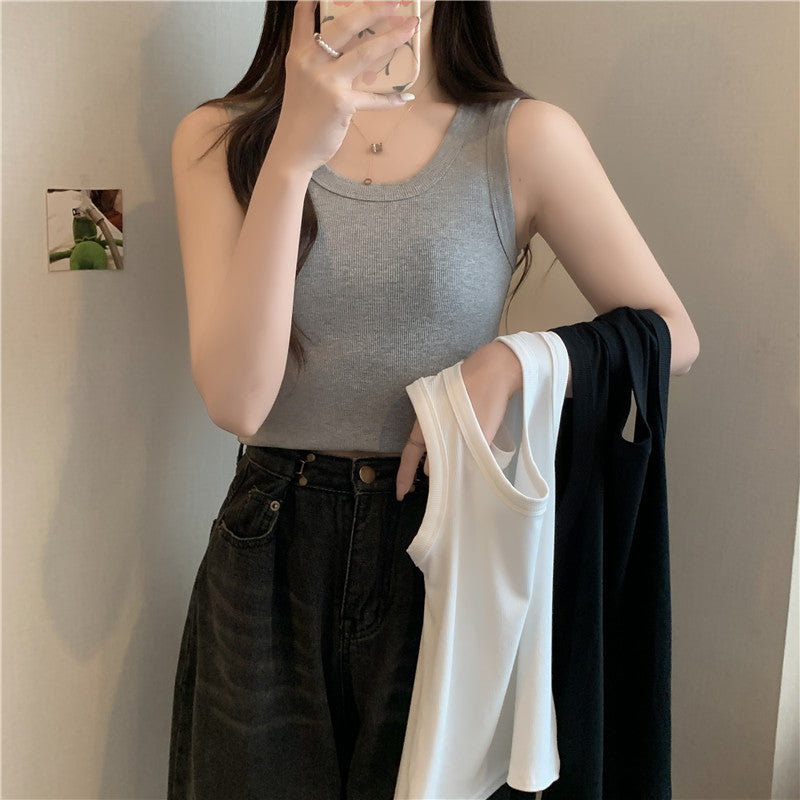 Femme Ribben skjorte Letvægts tanktop Stilla