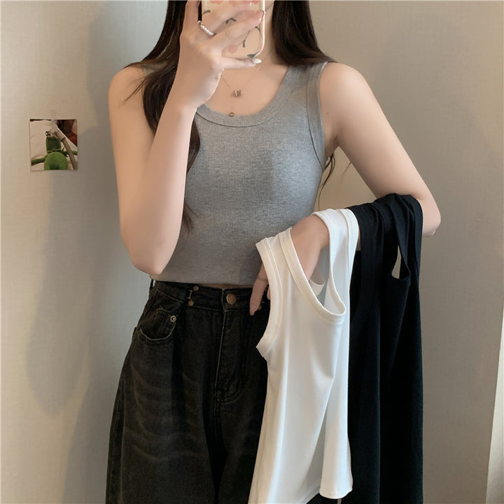 Femme Ribben skjorte Letvægts tanktop Stilla