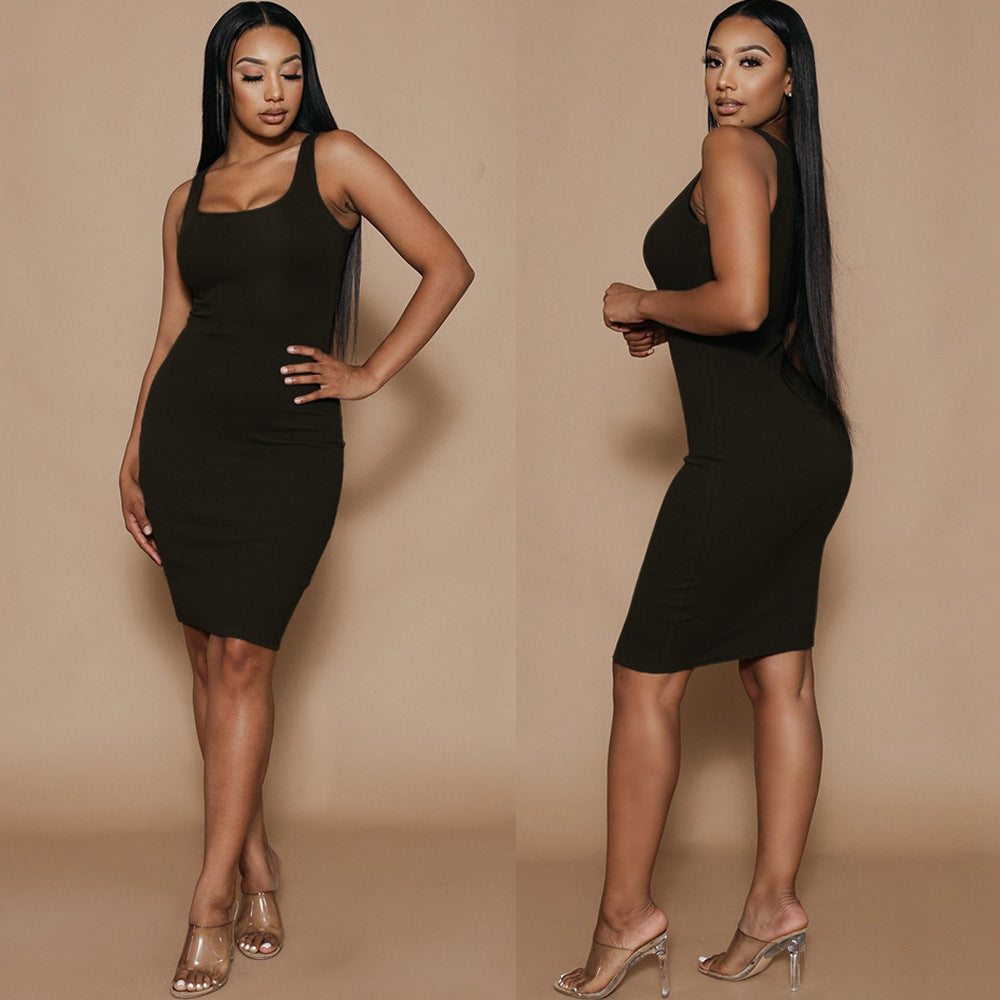 Dame Bodycon Midi Kjole Stilla