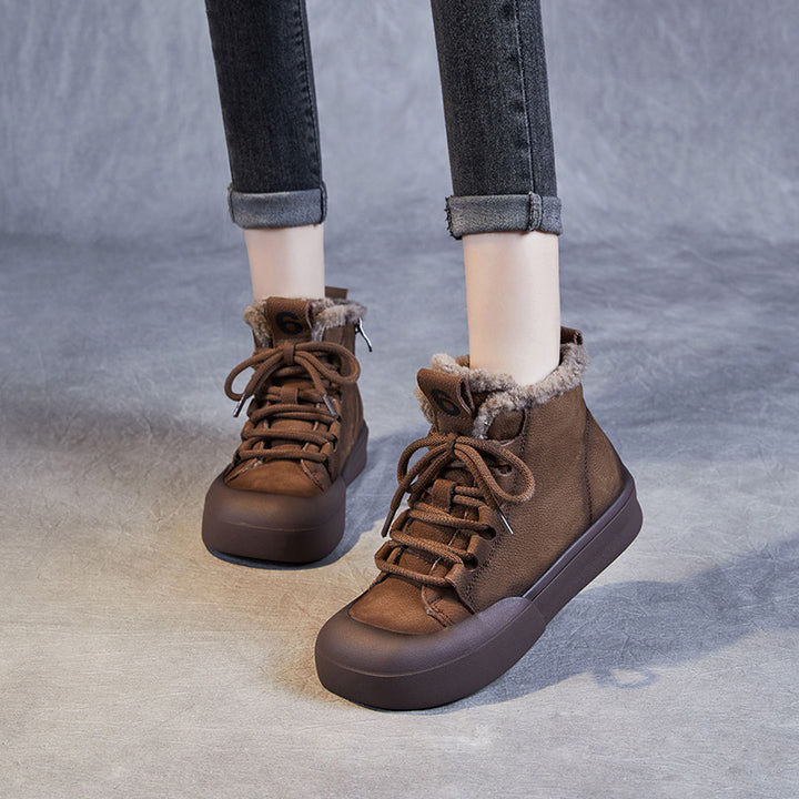 Kvinder Isoleret High-Top Fritids Sneakers med Plush Foring Stilla