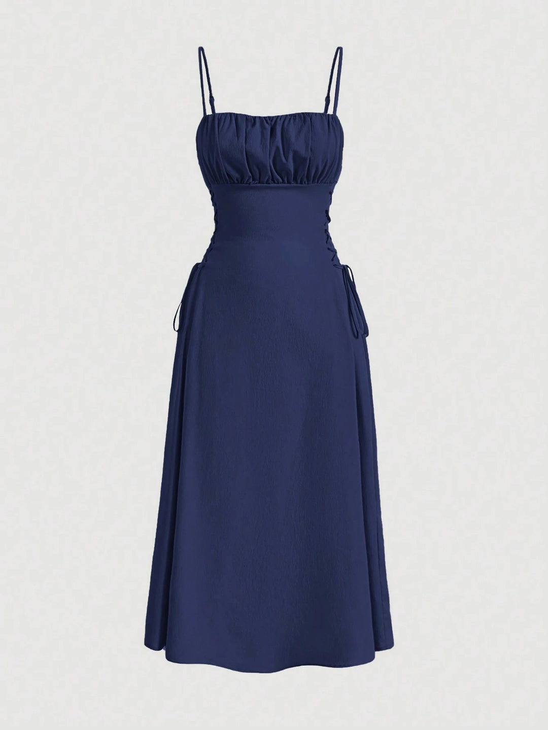 Dame midikjole med justerbare spaghetti-stropper og tætsiddende snit Stilla