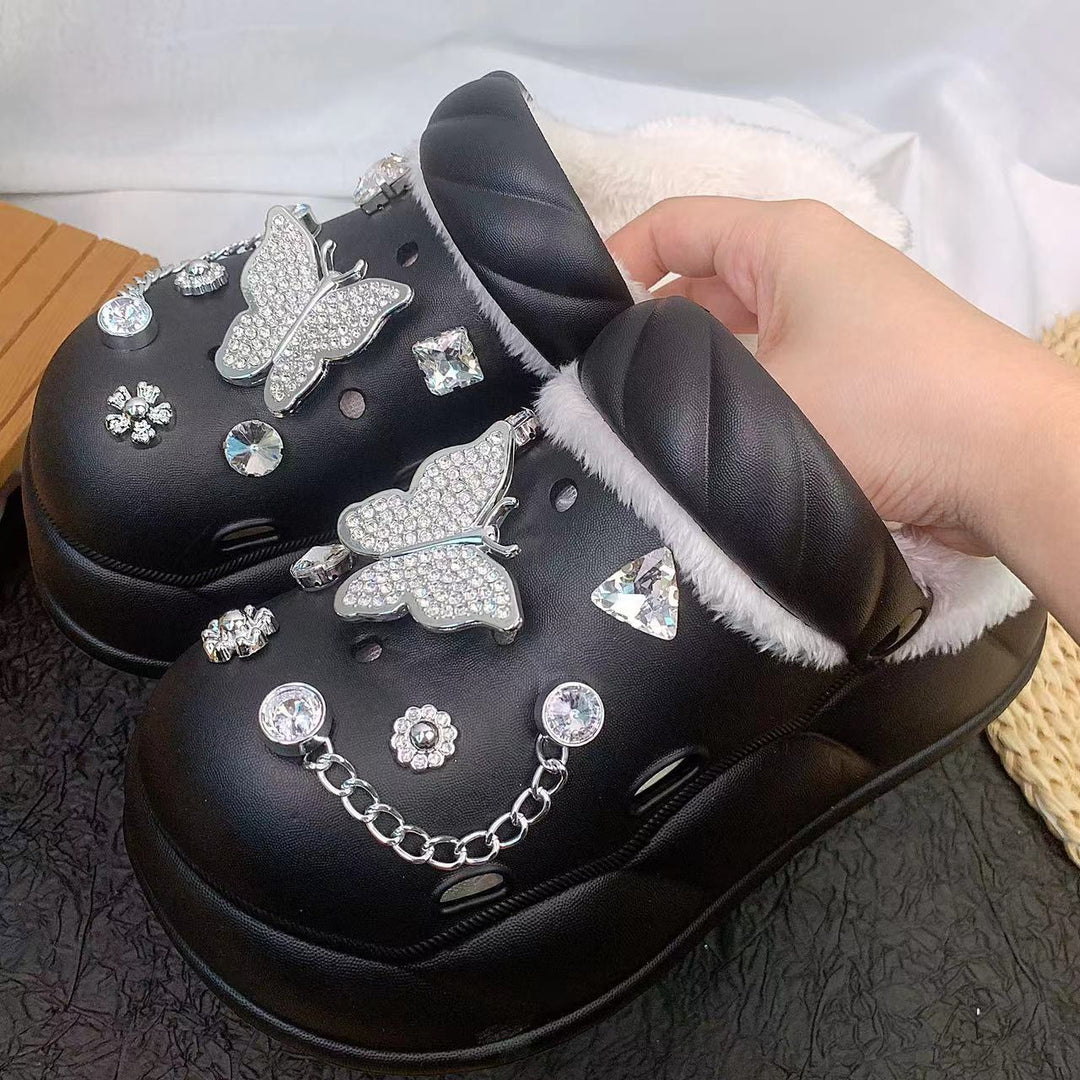 Dame Komfortable og luksuriøse Clogs med glamourøst smykkedetalje og blødt for Stilla