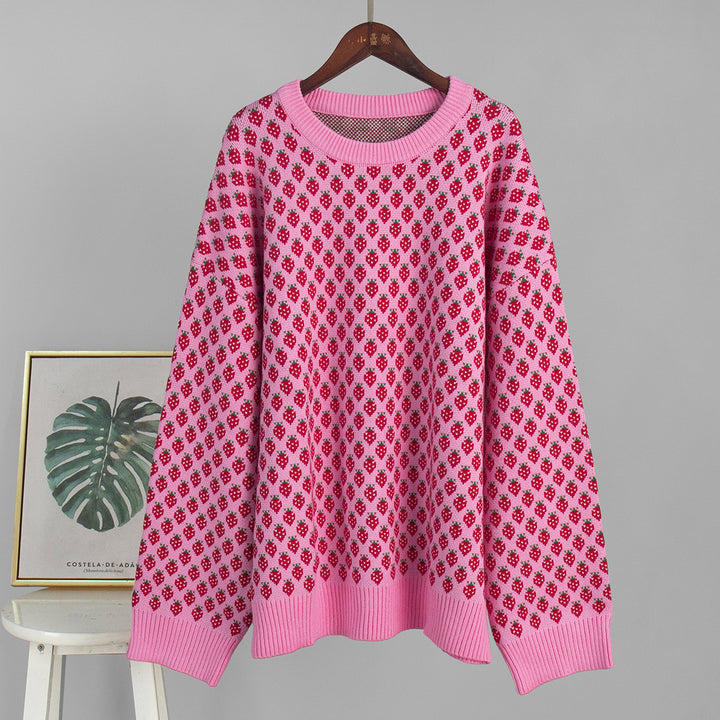 Kvinders oversized sweater med blomsterprint Stilla