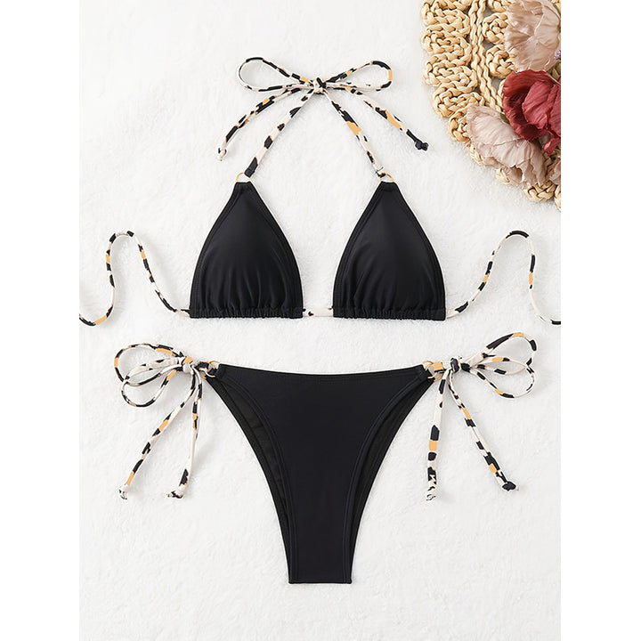 Dame Triangel-Bikini-Sæt med justerbare bånd og elegant trusse Skovae
