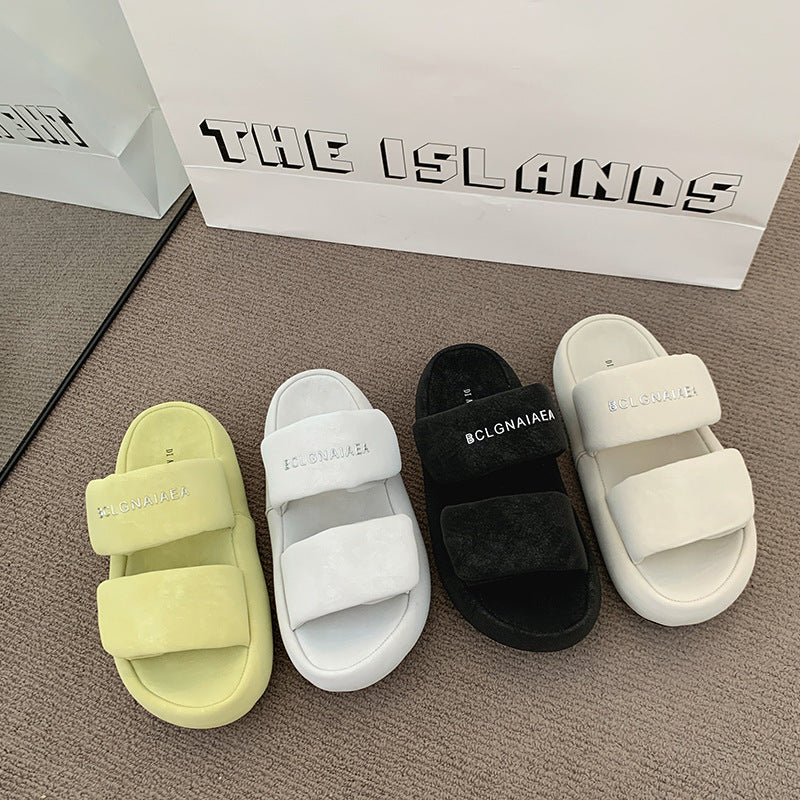 Femme Comfort Slide Sandaler med justerbare remme Stilla