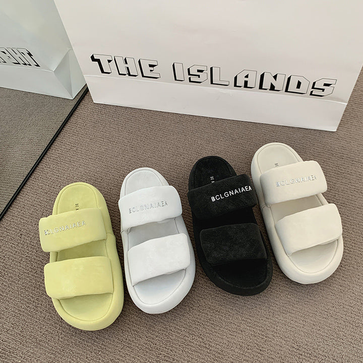 Femme Comfort Slide Sandaler med justerbare remme Stilla