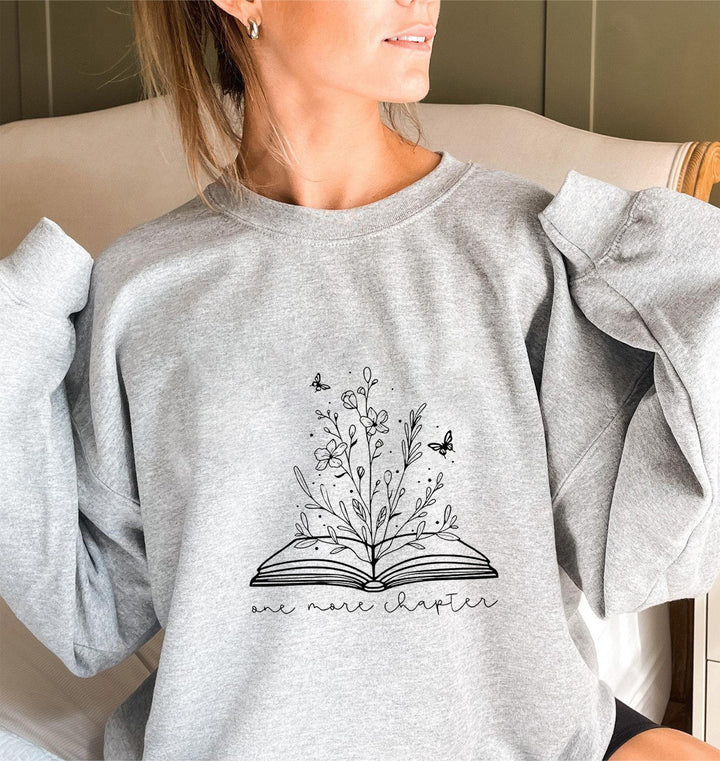 Dame sweatshirt med elegant blomsterdesign og inspirerende print Stilla