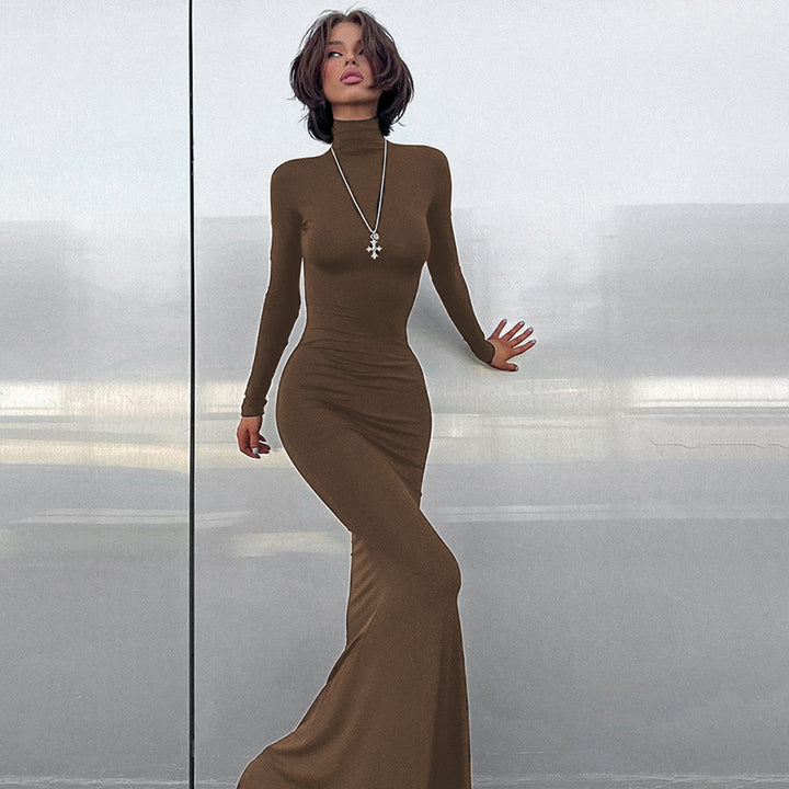 Dame Højkrave Bodycon Maxikjole Stilla