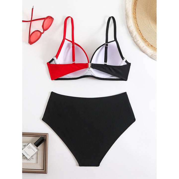 Damer bikini-sæt med moderne indpakningsdesign og justerbare stropper Skovae