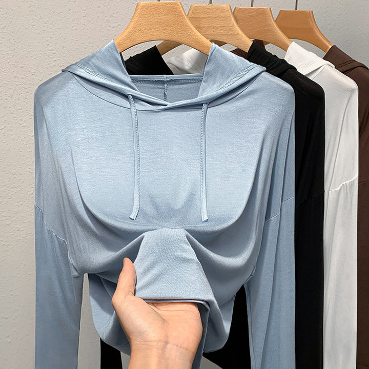 Dame hoodie med afslappet pasform og åndbart materiale Stilla