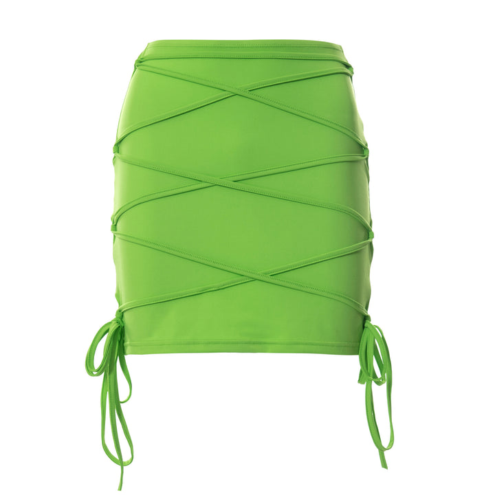 Dame mini skirt with crossed design and adjustable strings Skovae