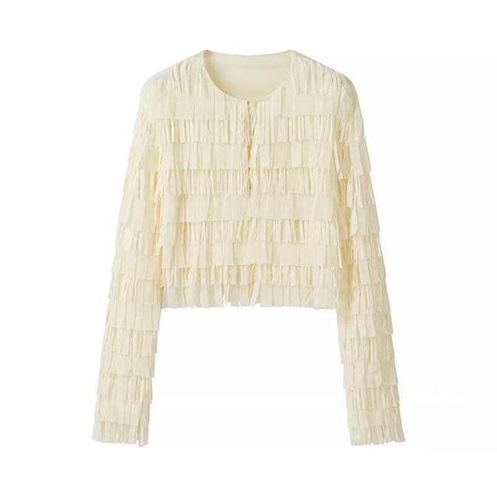 Dame Mode Fringeblazer med harmonisk snit og fine detaljer Stilla