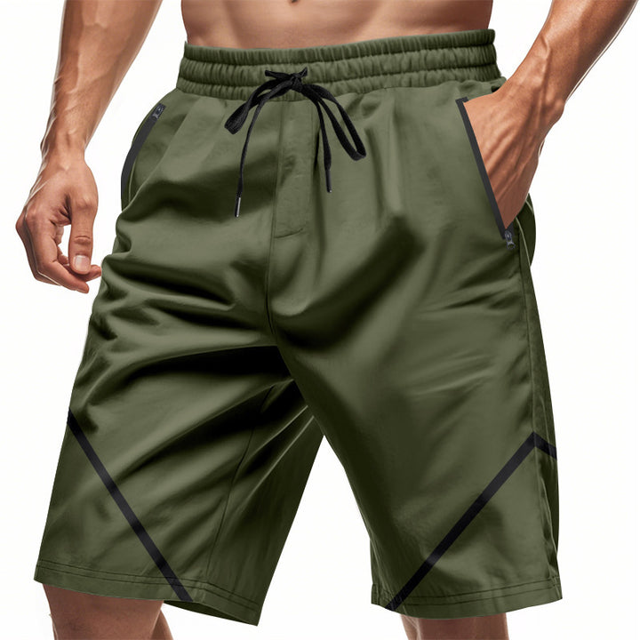 Herrer Sportlige Løber-shorts med sidelommer og elastisk talje Stilla