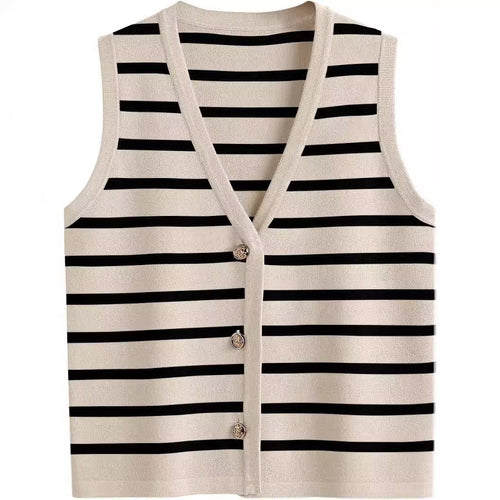 Dame stribet cardigan Stilla